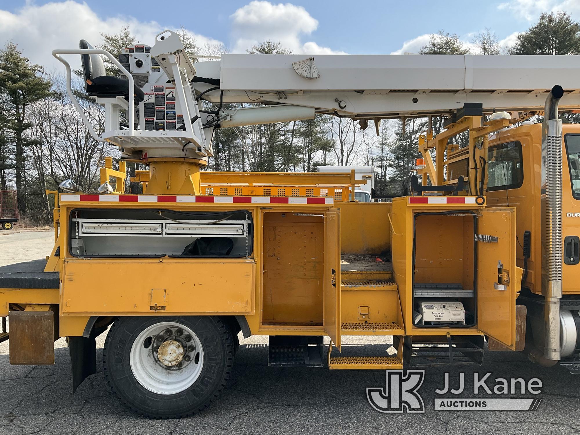 (Wells, ME) Altec DM47-TR, Digger Derrick rear mounted on 2010 International 4300 Utility Truck Runs