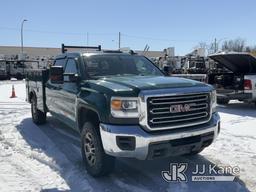 (Rome, NY) 2018 GMC Sierra 3500HD 4x4 Crew-Cab Service Truck Runs & Moves, Body & Rust Damage