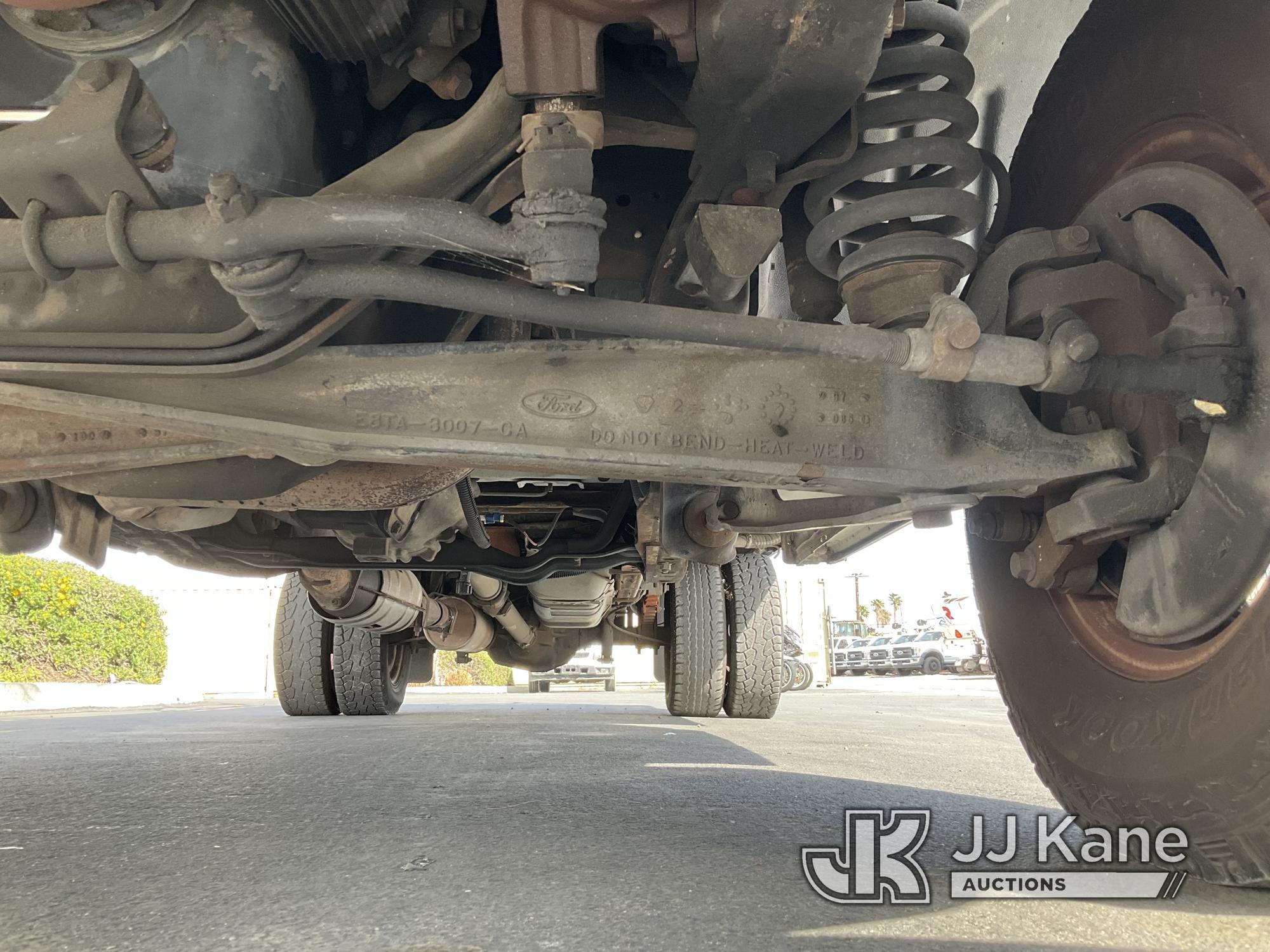 (Jurupa Valley, CA) 1997 Ford F-350 Stake Truck Runs & Moves With Jump, Bad Charging System