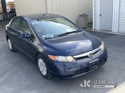 (Jurupa Valley, CA) 2007 HONDA CIVIC 4-Door Sedan Runs & Moves, CNG Tanks Expired In 2022