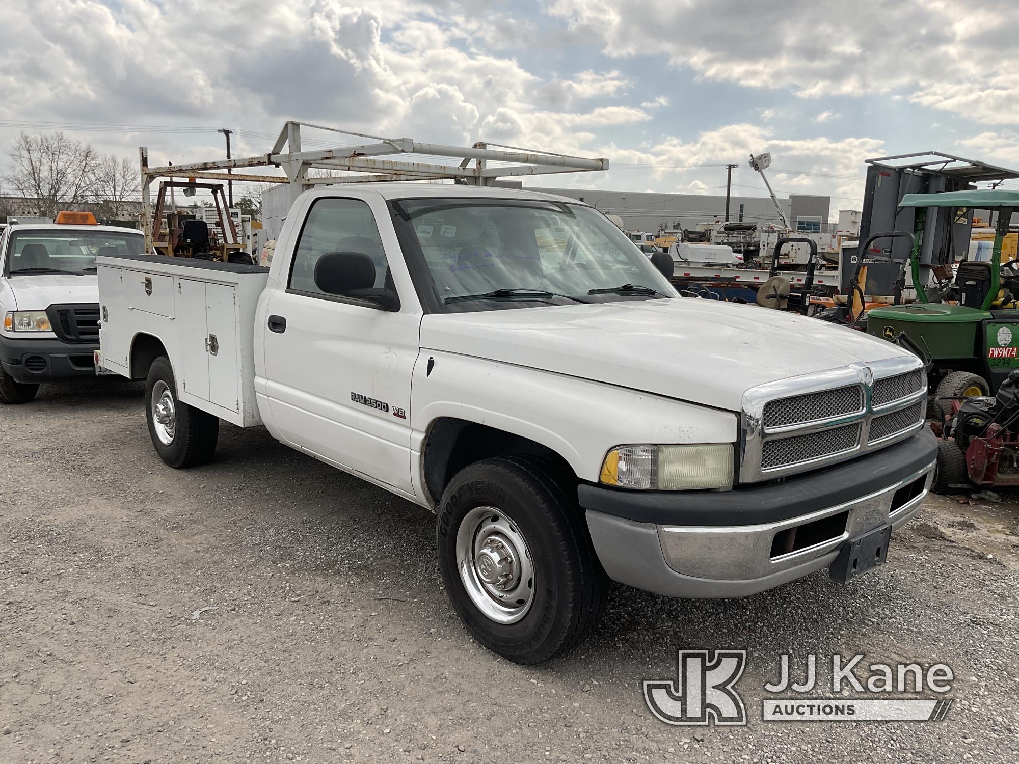 (Jurupa Valley, CA) 2002 Dodge 2500 Service Truck Not Running, Engine Turns Over