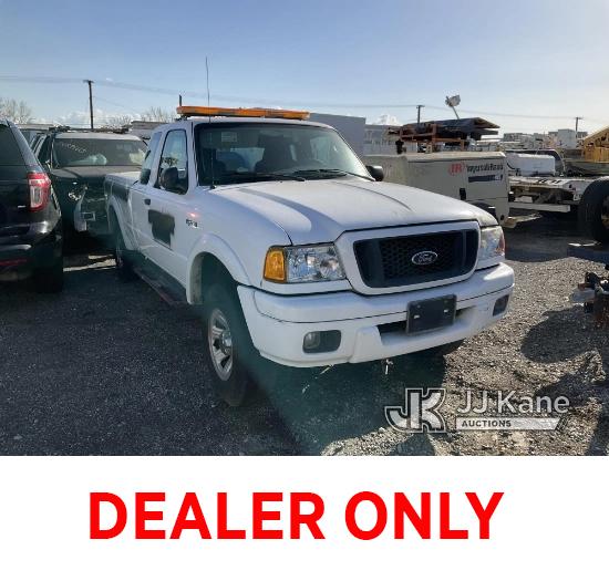 (Jurupa Valley, CA) 2005 Ford Ranger Extended-Cab Pickup Truck Not Running, Stripped Of Parts, Missi