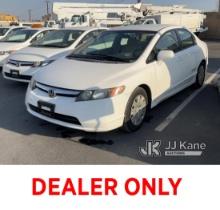 2008 Honda Civic GX 4-Door Sedan, 3/7/24 Pull Per gene issues with city regarding titles. do not che