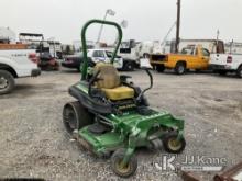 John Deere 60 in ZTrak Zero Turn Riding Mower Not Running, Engine Stripped Of Parts, True Hours Unkn