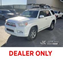 2010 Toyota 4 Runner 4-Door Sport Utility Vehicle Runs & Moves, Airbag Light On, Seats Detached, Maj