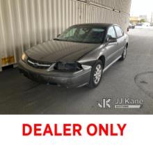 2003 Chevrolet Impala 4-Door Sedan Runs & Moves, Missing Left Headlight