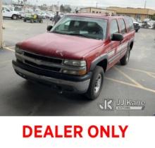 2003 Chevrolet Suburban 2500 2WD Runs & Moves, Interior Is Stripped of Parts , Paint Damage, bad pow