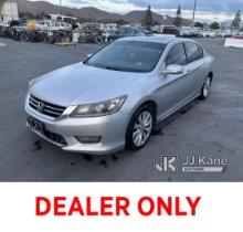 2013 HONDA ACCORD 4-Door Sedan Runs & Moves, Bad Tire, Has Recall, Front Bumper Has Minor Damage