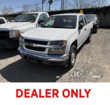 2007 Chevrolet Colorado Extended-Cab Pickup Truck Not Running, Interior Stripped Of Parts