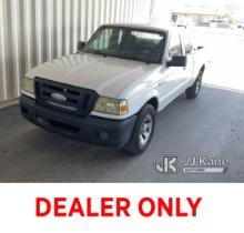 2007 Ford Ranger Extended-Cab Pickup Truck Runs & Moves, Air Bag Light Is On , Missing Windshield Wi