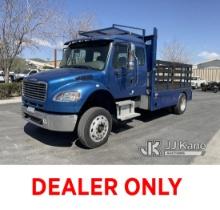 2009 Freightliner M2 106 Extended-Cab Flatbed Truck Runs & Moves, Check Engine Light On