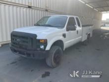 2008 Ford F250 4x4 Extended-Cab Service Truck Runs & Moves, Hood Lever Does Not Function, Interior W