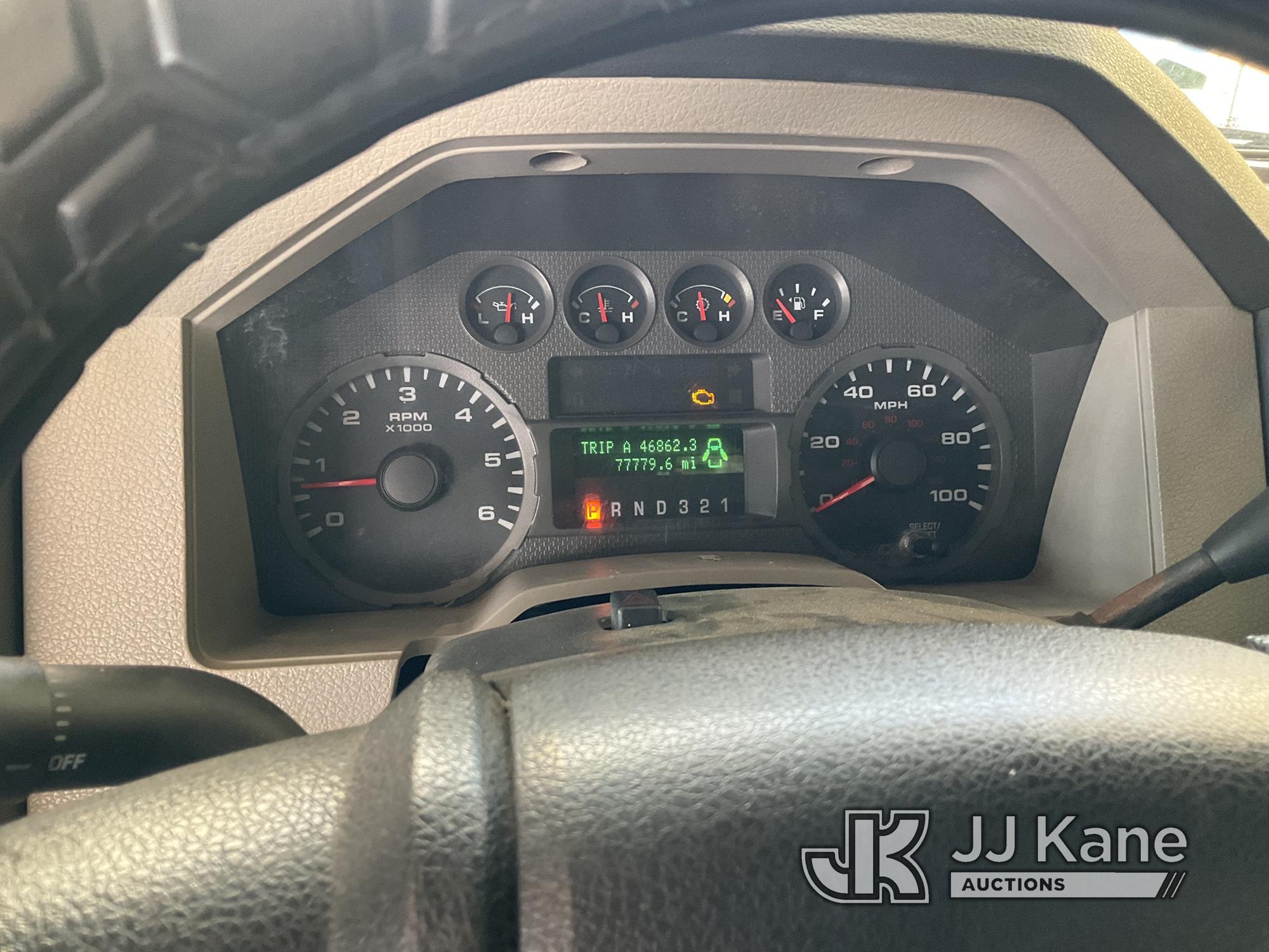 (Jurupa Valley, CA) 2009 Ford F-350 SD Service Truck Runs & Moves, Check Engine Light Is On, Broken