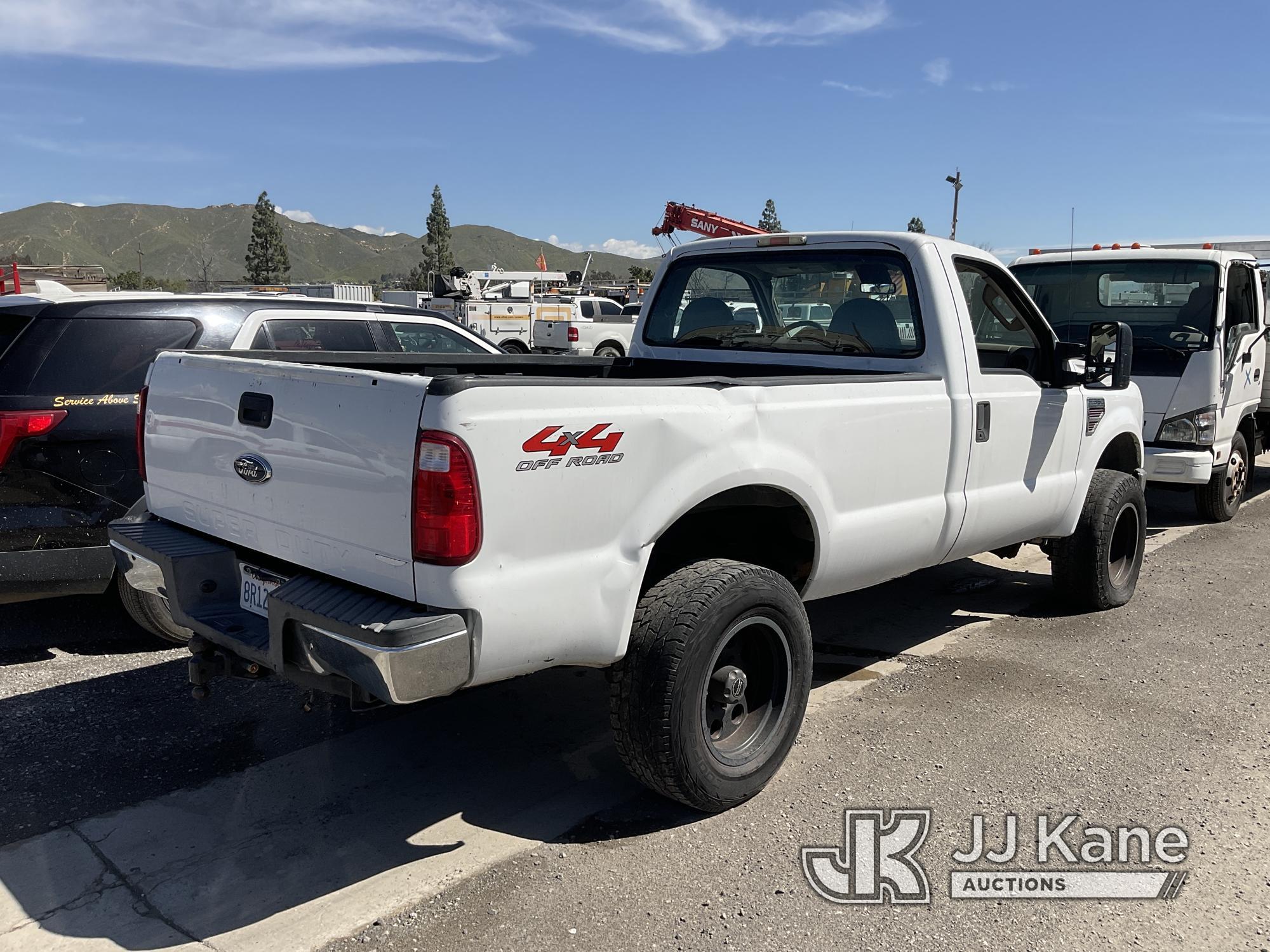 (Jurupa Valley, CA) 2008 Ford F350 4x4 Pickup Truck Not Running, Condition Unknown) (Body Damage