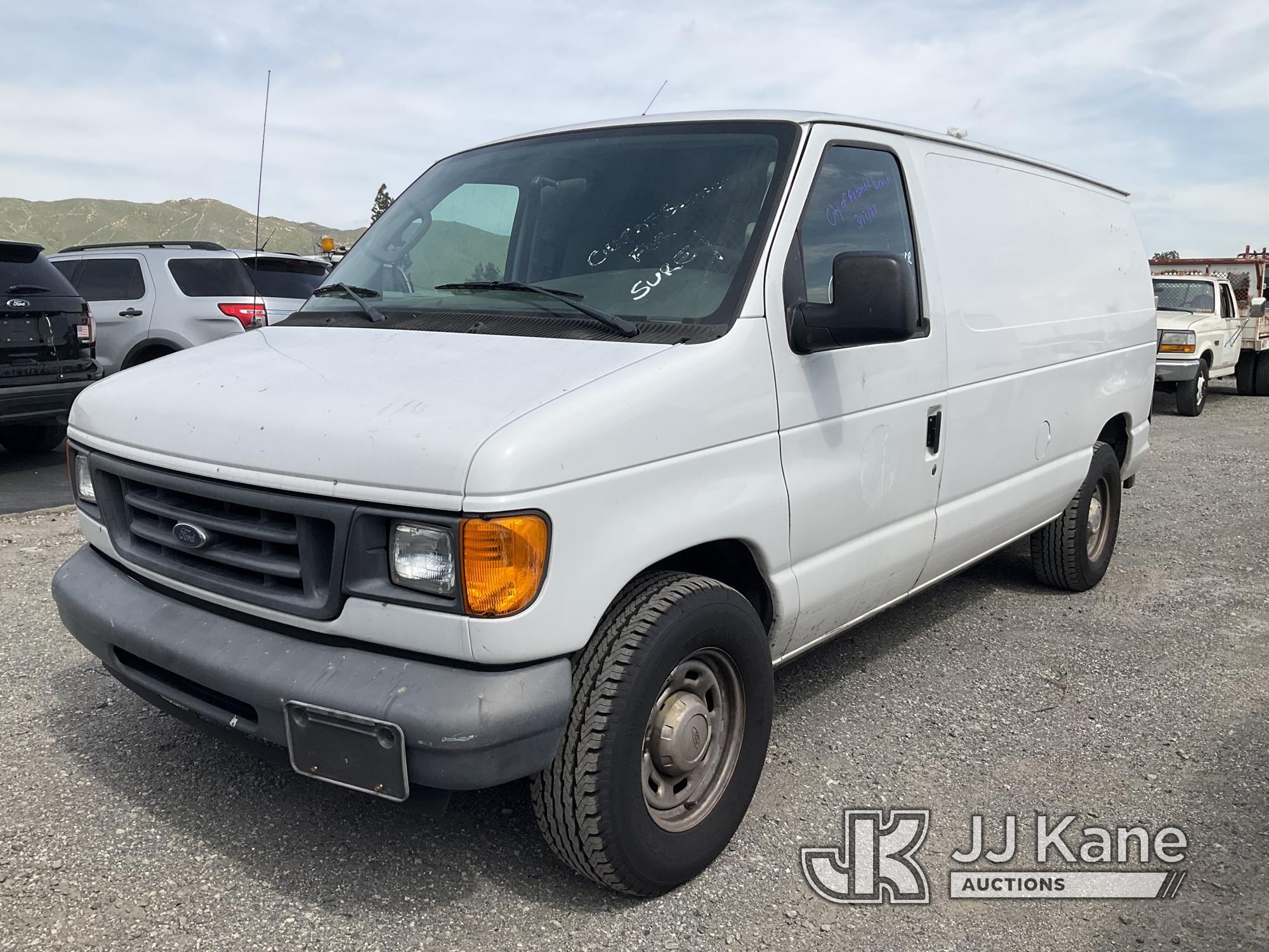 (Jurupa Valley, CA) 2006 Ford Econoline Cargo Van Runs & Moves, Starter Engages in Neutral