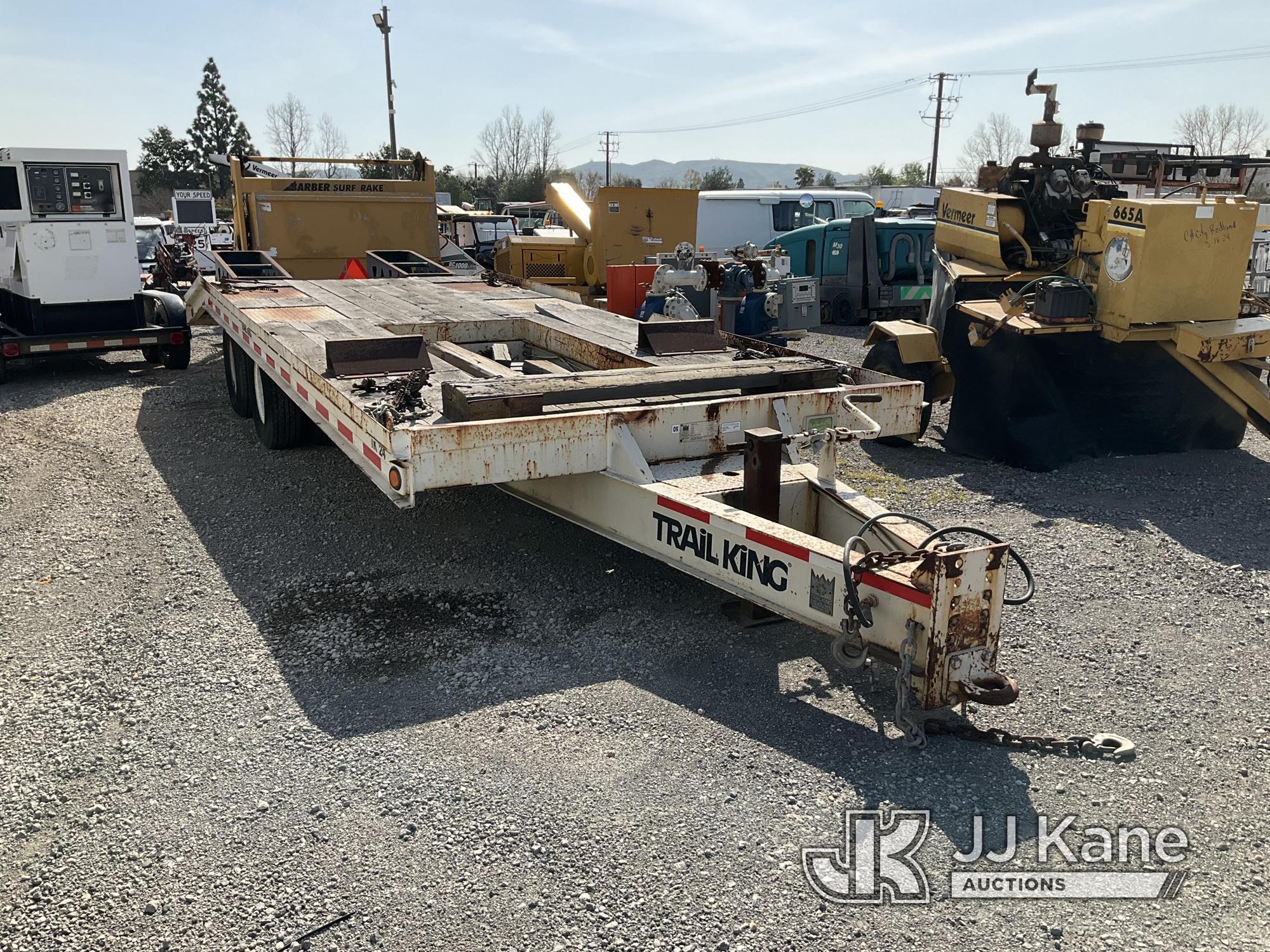 (Jurupa Valley, CA) 1998 Trail King TK24-2400 T/A Tagalong Equipment Trailer