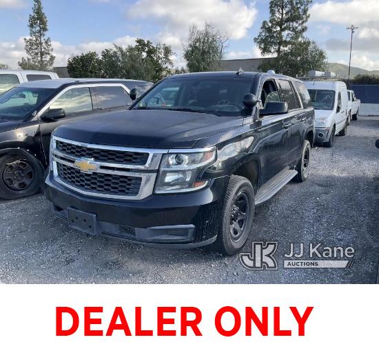 (Jurupa Valley, CA) 2017 Chevrolet Tahoe Police Package Sport Utility Vehicle Not Running, Condition