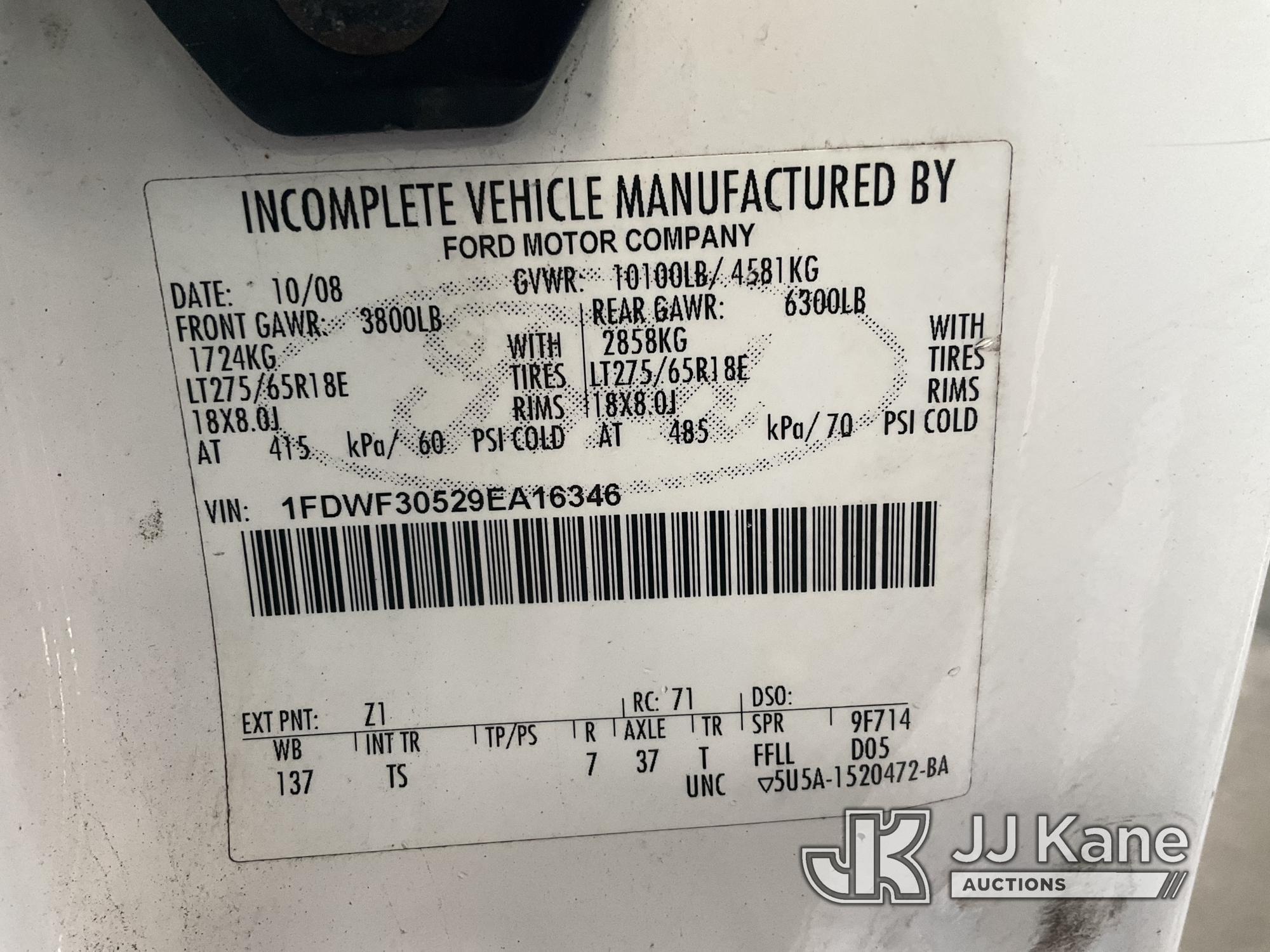 (Jurupa Valley, CA) 2009 Ford F-350 SD Service Truck Runs & Moves, Check Engine Light Is On, Broken