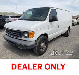 (Jurupa Valley, CA) 2006 Ford Econoline Cargo Van Runs & Moves, Starter Engages in Neutral