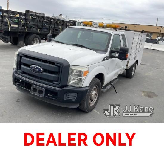 (Jurupa Valley, CA) 2011 Ford F250 Service Truck Runs & Moves, Paint Damage, Wrecked, Body Damage