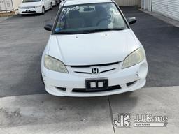 (Jurupa Valley, CA) 2005 HONDA CIVIC 4-Door Sedan Runs & Moves, CNG Tanks Expired In 2019, Paint Dam