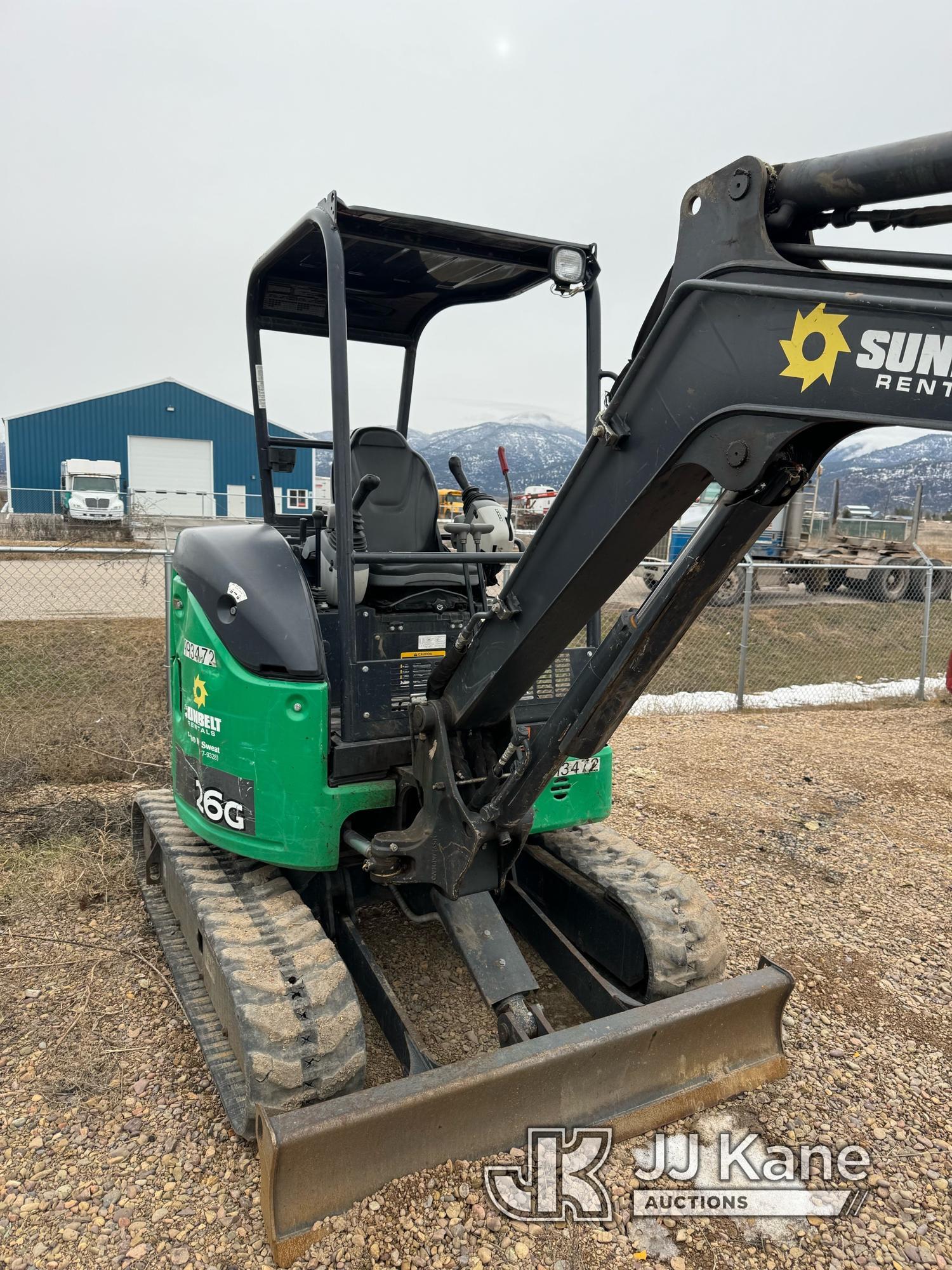 (Missoula, MT) 2017 John Deere 26G Mini Hydraulic Excavator Runs, Moves & Operates