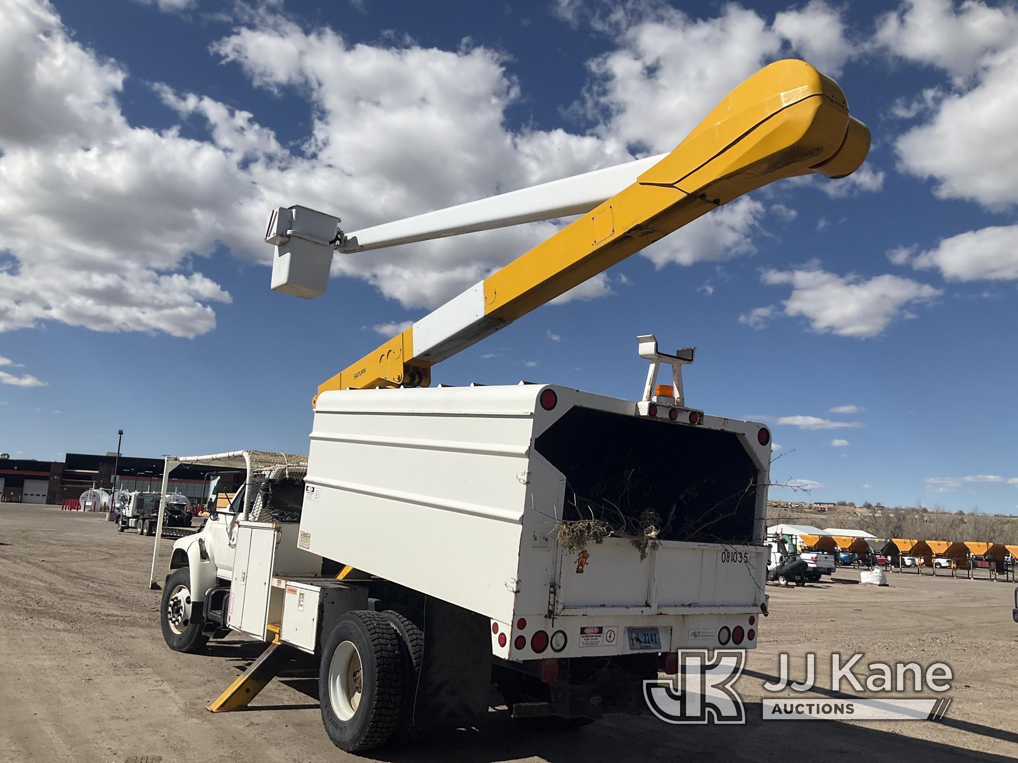 (Casper, WY) TECO S5-55I2P-2TRS1, Over-Center Bucket Truck mounted behind cab on 1998 Ford F800 Chip