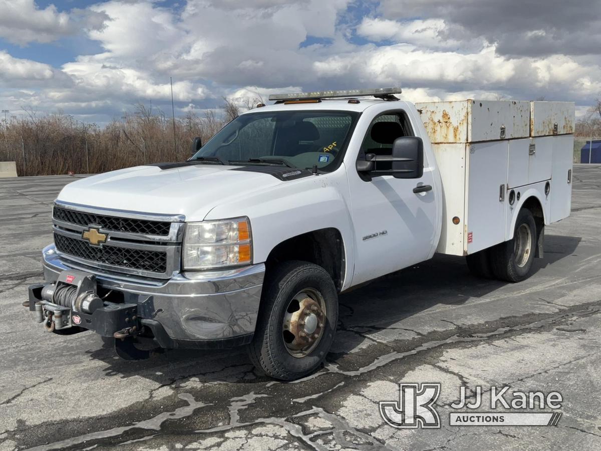 (Salt Lake City, UT) 2011 Chevrolet Silverado 3500HD Service Truck Runs & Moves) (CNG Has Been Disma