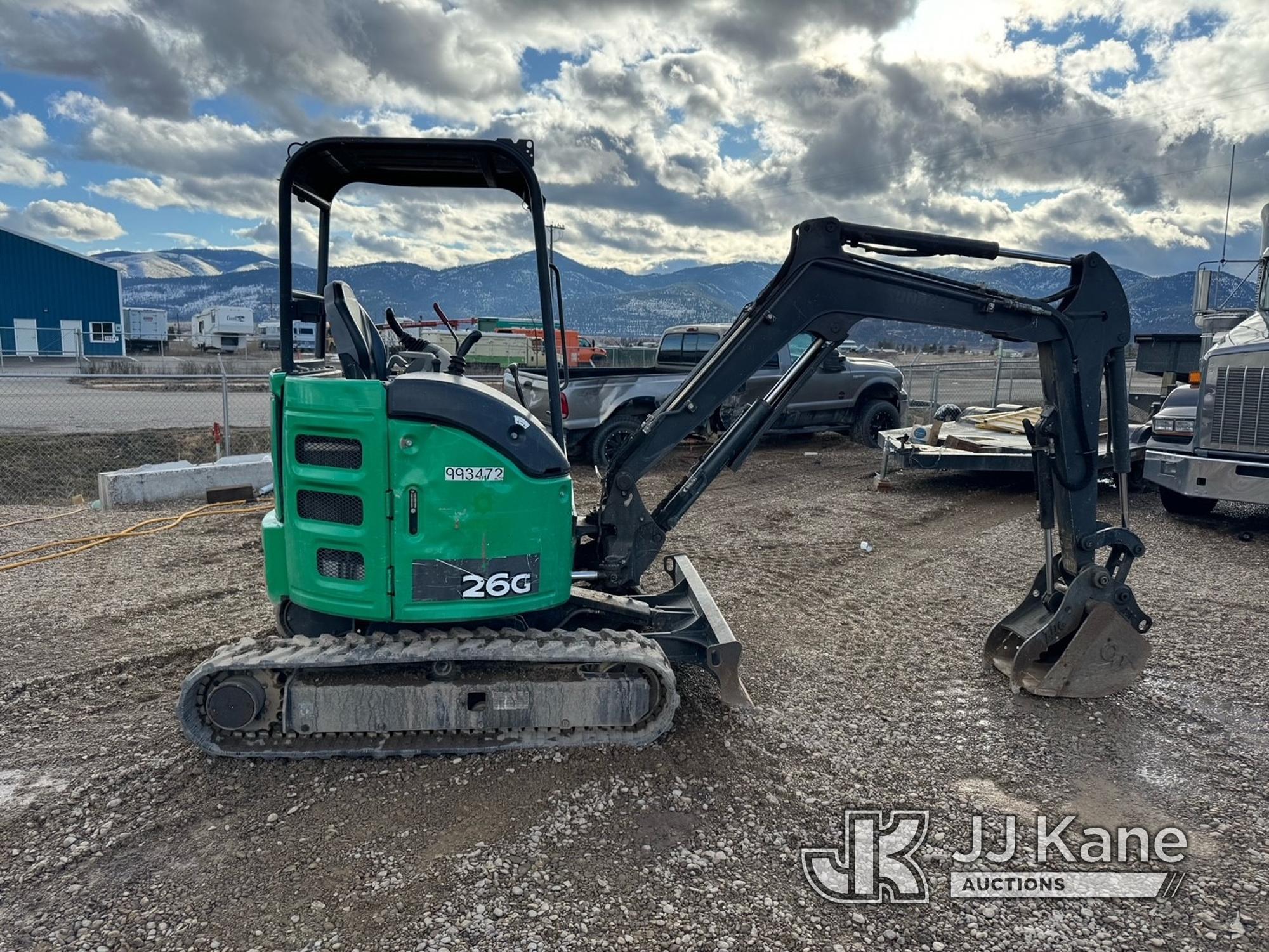 (Missoula, MT) 2017 John Deere 26G Mini Hydraulic Excavator Runs, Moves & Operates