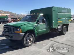 (Salt Lake City, UT) 1999 Ford F450 Chipper Dump Truck Not Running, Condition Unknown, No Batteries