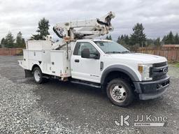 (Tacoma, WA) Altec AT41M, Articulating & Telescopic Material Handling Bucket Truck mounted behind ca