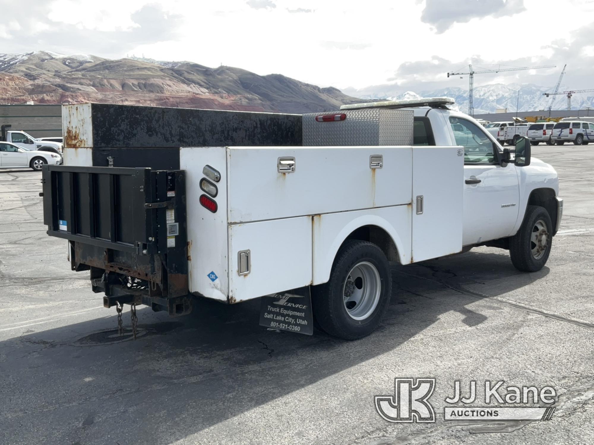 (Salt Lake City, UT) 2011 Chevrolet Silverado 3500HD Service Truck Runs & Moves) (CNG Has Been Disma