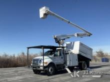 Altec LR760E70, mounted behind cab on 2013 Ford F750 Chipper Dump Truck Runs, Moves & Operates) (Rig