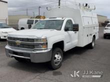 2015 Chevrolet Silverado 3500HD 4x4 Enclosed Service Truck Runs & Moves, Reported By Seller To Have 