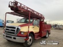 Wilkie 60, Ladder Truck rear mounted on 2005 Ford F650 Utility Truck Not Running, Condition Unknown