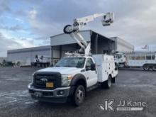 Altec AT37, Articulating & Telescopic Bucket Truck mounted behind cab on 2011 Ford F550 4x4 Service 