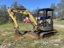 2003 Caterpillar 303CR Mini Hydraulic Excavator Runs With Jump Start and Operates, Boom Does Swing, 