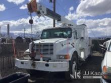 (Reno, NV) Terex Commander 4047, Hydraulic Truck Crane rear mounted on 2000 International 4900 Flatb
