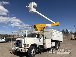 (Casper, WY) TECO S5-55I2P-2TRS1, Over-Center Bucket Truck mounted behind cab on 1998 Ford F800 Chip