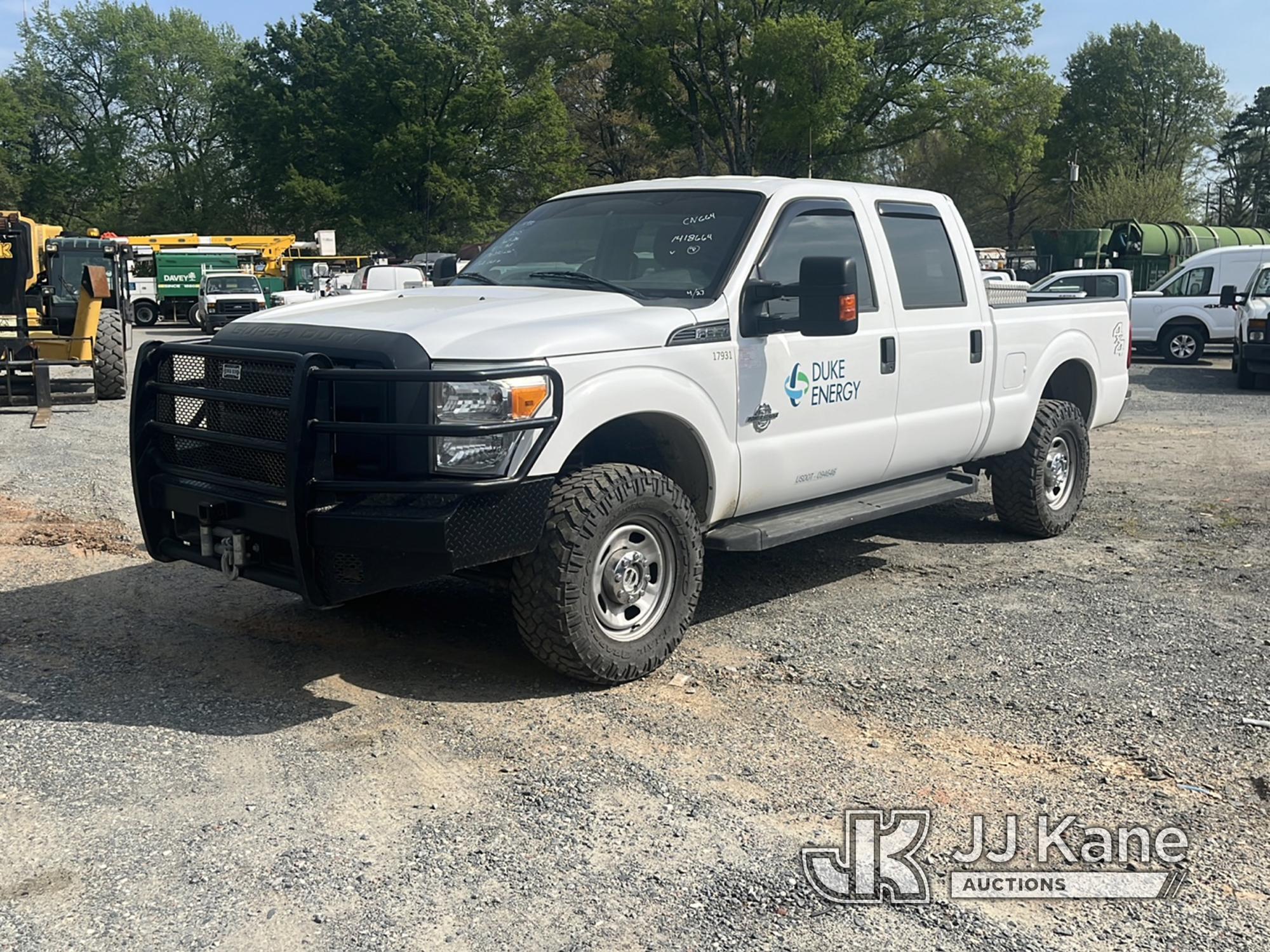 (Charlotte, NC) 2015 Ford F350 4x4 Crew-Cab Pickup Truck Duke Unit) (Runs & Moves