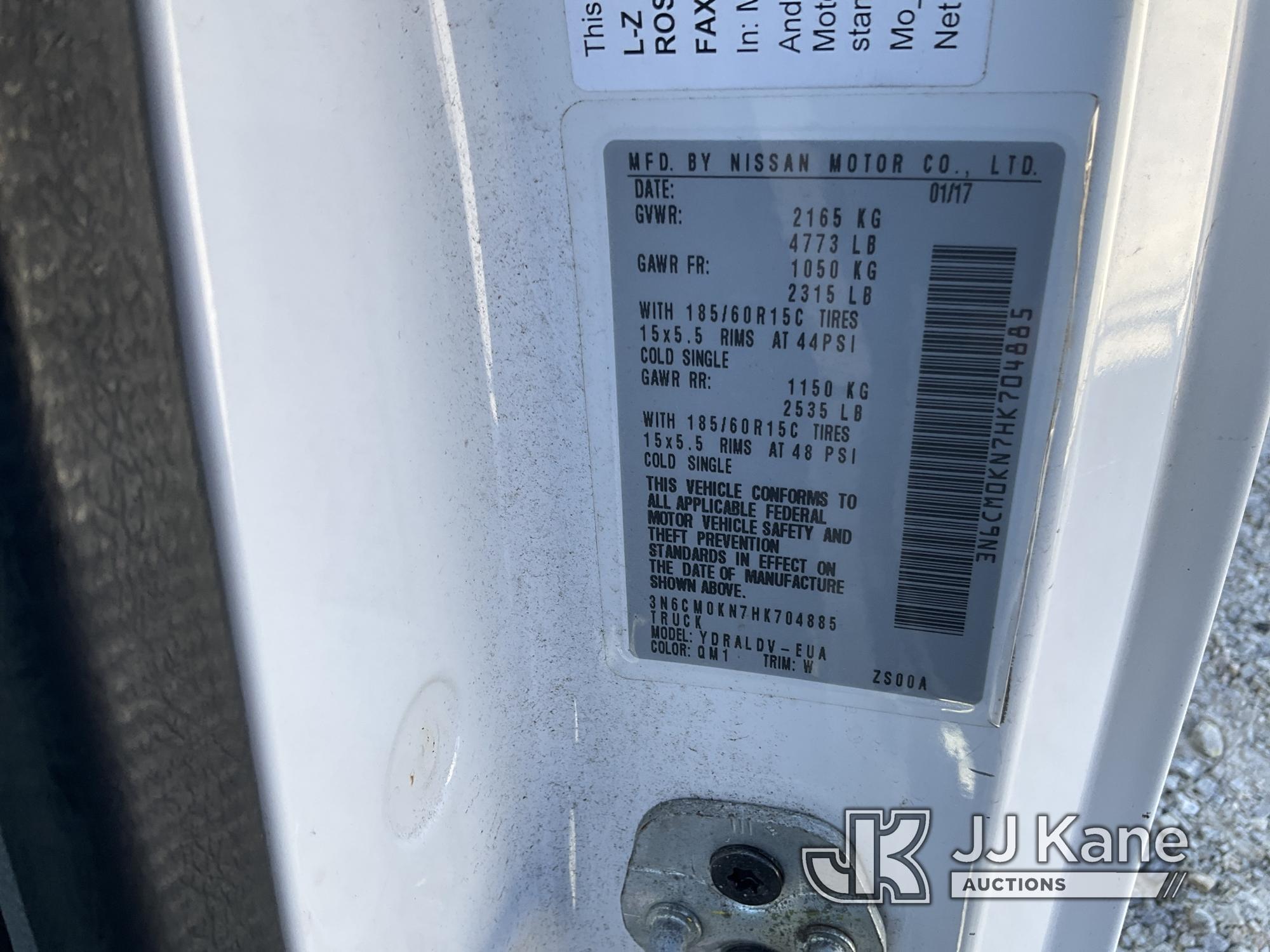 (Villa Rica, GA) 2017 Nissan NV200 Cargo Van Runs & Moves) (Airbag Light On, Body Damage, Passenger