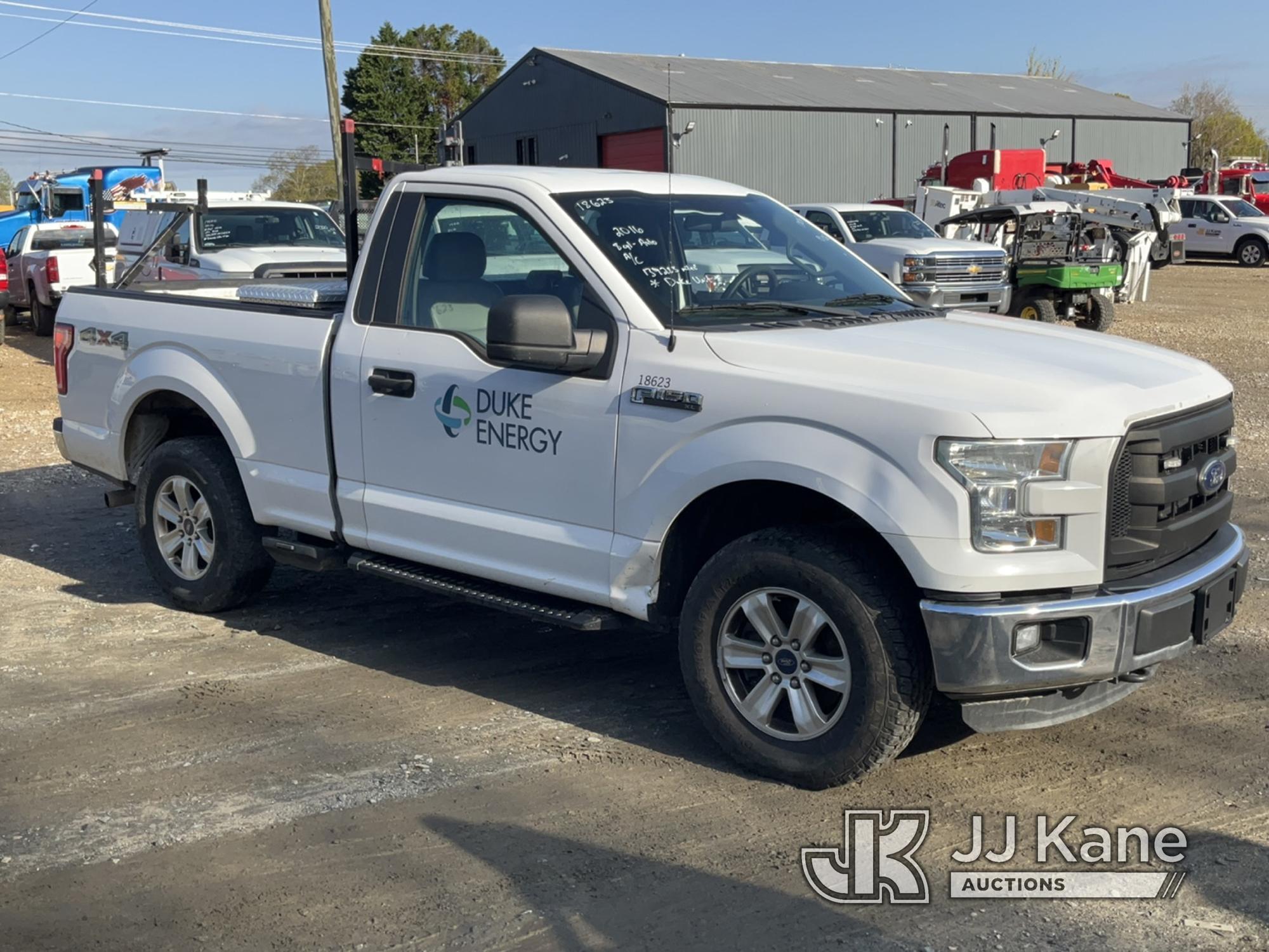 (Charlotte, NC) 2016 Ford F150 4x4 Pickup Truck Duke Unit) (Runs & Moves) (Body/Paint Damage, Airbag