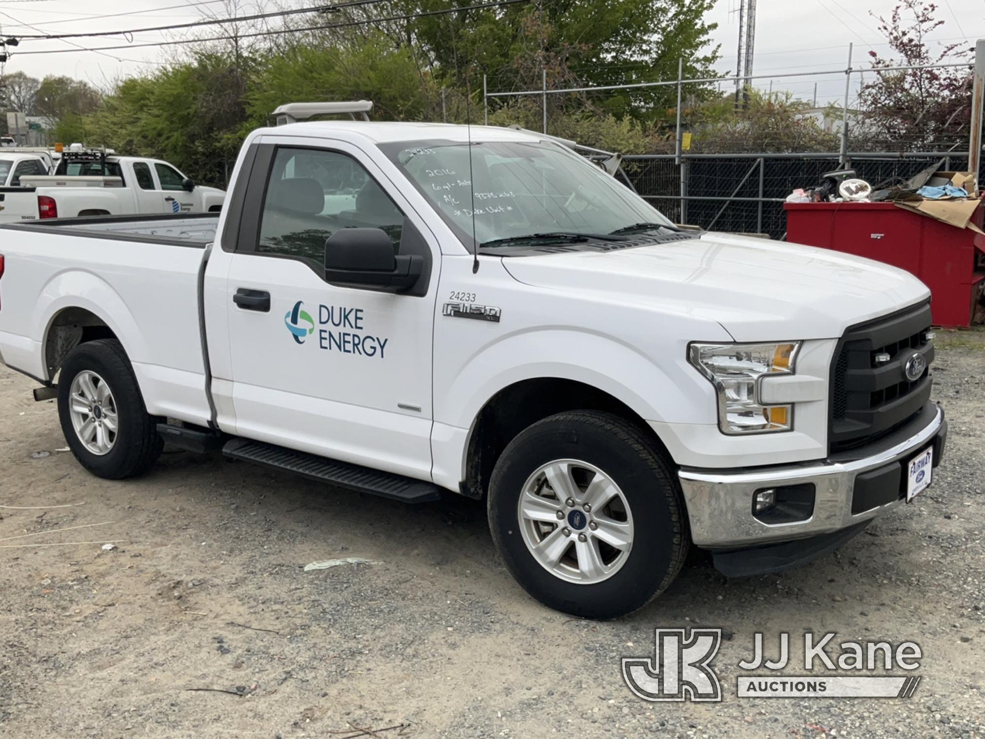 (Charlotte, NC) 2016 Ford F150 Pickup Truck Duke Unit) (Runs & Moves) (Paint Damage