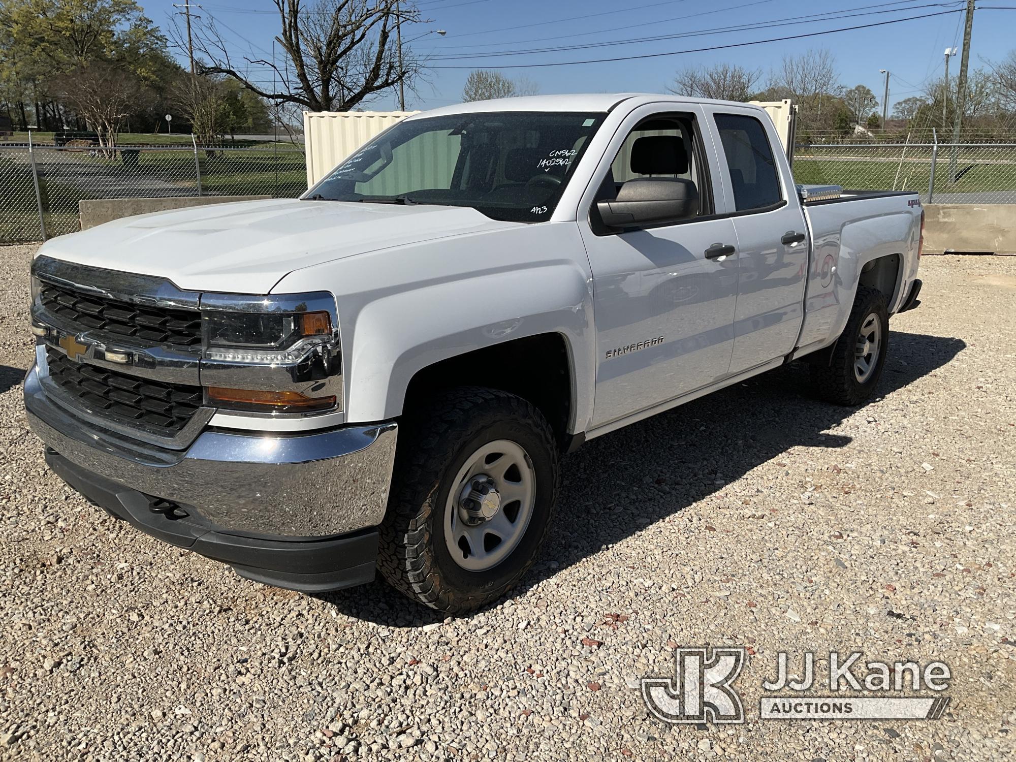 (Charlotte, NC) 2018 Chevrolet Silverado 1500 4x4 Extended-Cab Pickup Truck Duke Unit) (Runs & Moves