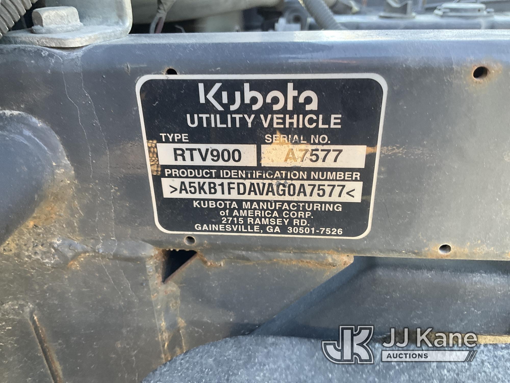 (Charlotte, NC) 2010 Kubota RTV 900 4x4 Yard Cart Duke Unit) (Runs, Moves & Operates