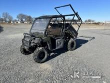 2018 Polaris Ranger 570 4x4 Yard Cart Not Running, Condition Unknown, Trans Axle Cover Damaged