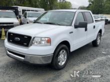 (Charlotte, NC) 2007 Ford F150 Crew-Cab Pickup Truck Runs & Moves) (Body Damage) (Seller States: Tra