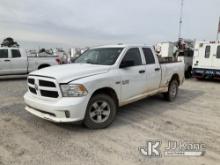 2015 RAM 1500 4x4 Extended-Cab Pickup Truck Not Running, Condition Unknown, No Key, Body Damage, Rus