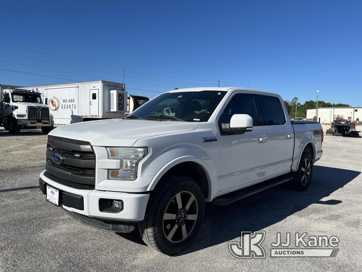 (Leesburg, FL) 2016 Ford F150 4x4 Crew-Cab Pickup Truck Runs & Moves) (Tail Gate Inoperable