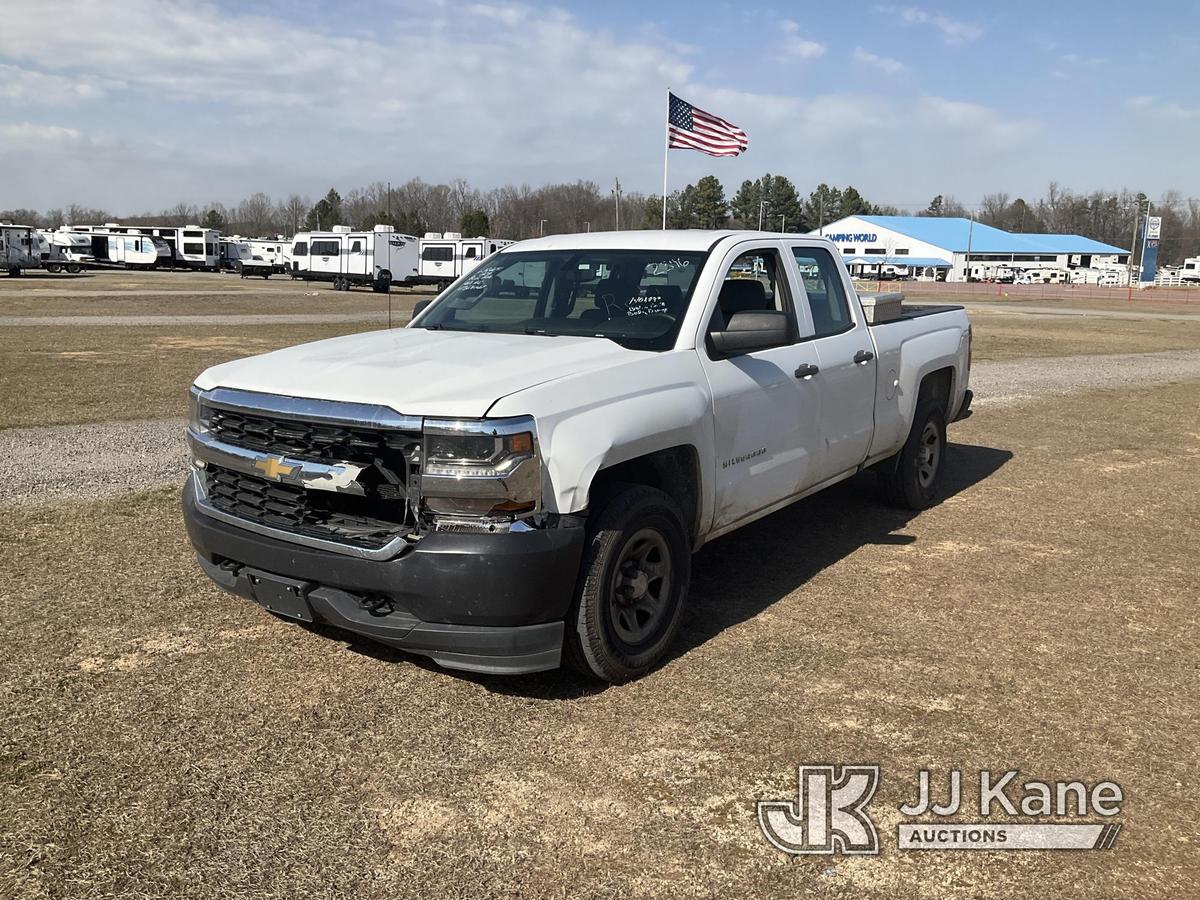 (Charlotte, NC) 2016 Chevrolet Silverado 1500 4x4 Extended-Cab Pickup Truck Runs & Moves) (Wrecked